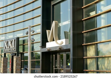 Massachusetts, United States-July 12, 2022: Entrance And Sign Of Natick Mall