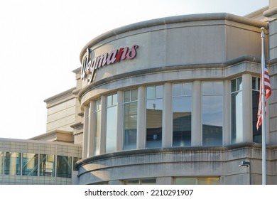 Massachusetts, United States-July 12, 2022: Wegmans Grocery Store Natick Mall