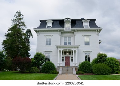 Massachusetts, United States-June 18, 2022: Dean College Admission Office (historical Ray Mansion), A National Register Of Historical Landmark