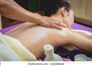 She received a relaxing treatment from professional masseur