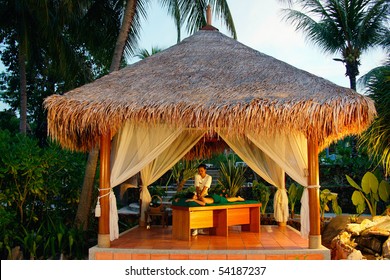 Massage In Tropical Spa. 