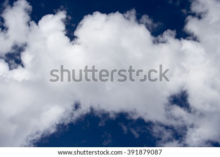 Masses of white  cumulus ice cream  clouds in a blue Australian autumn sky  indicate fine weather ahead .