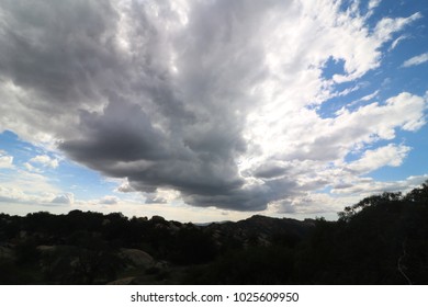 A Massive Cloud Moving Overhead A Long The California Coast.