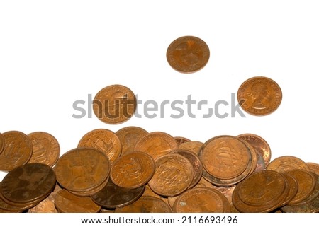 A Massive Collection of Old Pre Deciminal Pennies and Half Penny English Coins