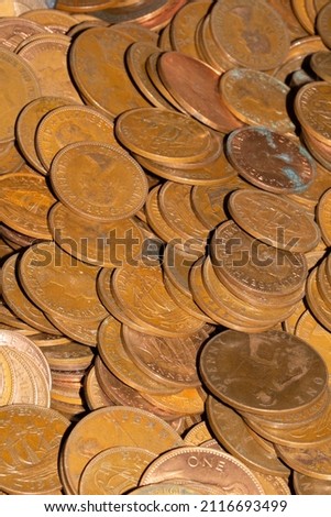A Massive Collection of Old Pre Deciminal Pennies and Half Penny English Coins