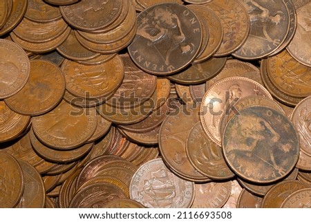 A Massive Collection of Old Pre Deciminal Pennies and Half Penny English Coins