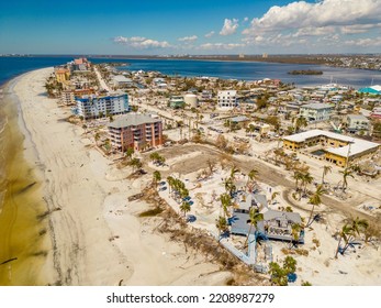 Massive destruction on Fort Myers Beach aftermath Hurricane Ian - Shutterstock ID 2208987279