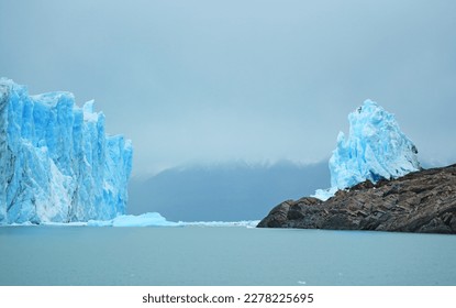 Massive Glacier Wall of Perito Moreno Glacier in the Lake Argentino, Los Glaciares National Park, Patagonia, Argentina, South America - Shutterstock ID 2278225695