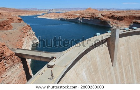 Massive hydroelectric dam infrastructure generating renewable electricity and supporting water management.