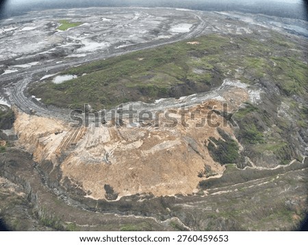 Massive Overburden Dump and Soil Disposal Area in Kalimantan Mining Site