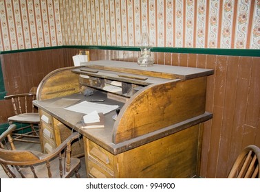 massive writing desk - antique, shallow DOF - Shutterstock ID 994900