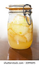 Masson Jar Filled With Apple