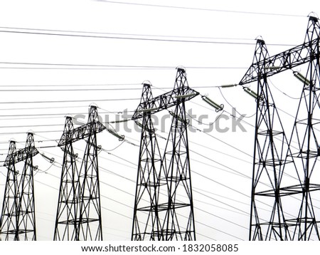 the mast of a high voltage power line for electricity