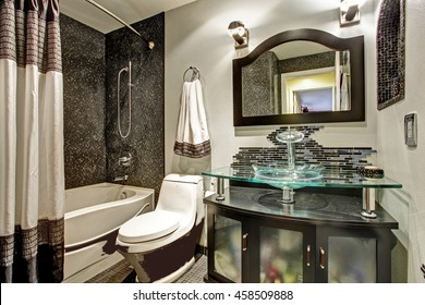 Master bathroom interior.