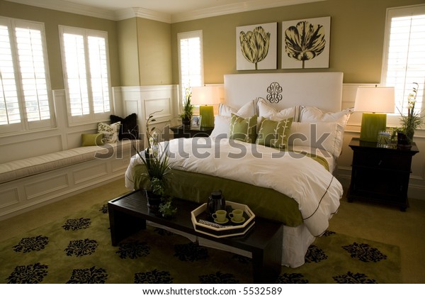 Master Bedroom Bench Stock Photo Edit Now 5532589