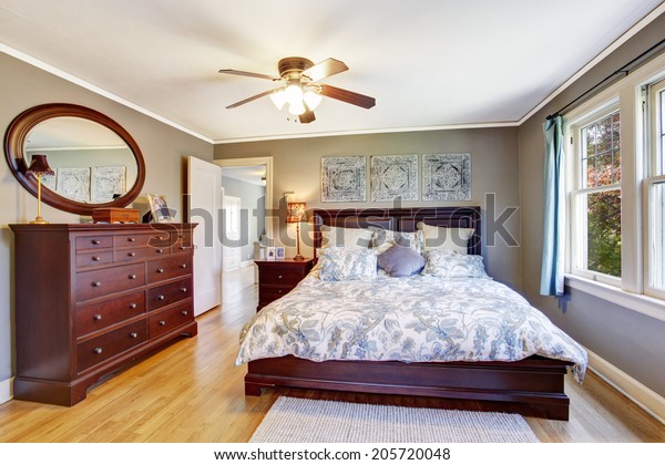 Master Bedroom Interior Light Grey Color Stock Photo Edit