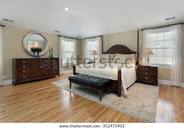 Master Bedroom Luxury Home Tray Ceiling Stock Photo Edit