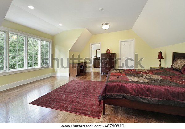 Master Bedroom Luxury Home Tray Ceiling Stock Photo Edit