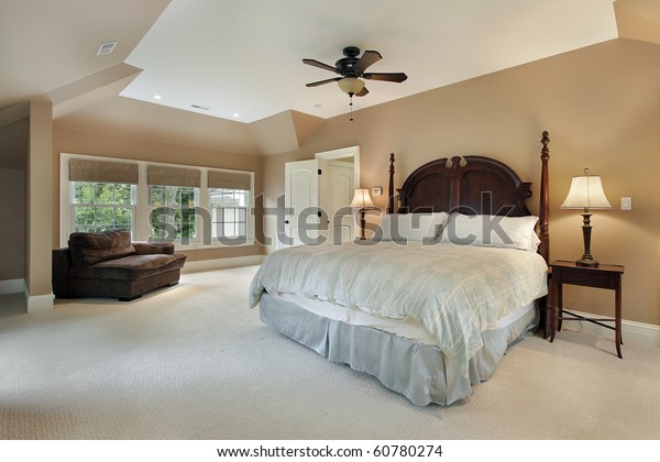 Master Bedroom Luxury Home Tray Ceiling Stock Photo Edit Now