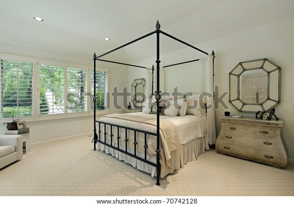 Master Bedroom Luxury Home Tray Ceiling Stock Photo Edit