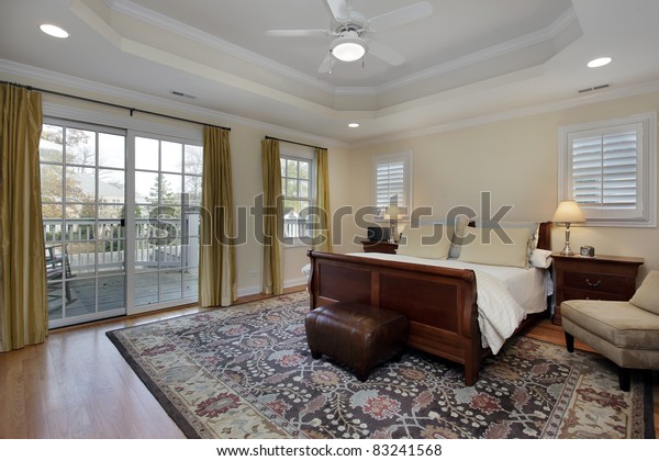 Master Bedroom Tray Ceiling Deck View Stock Photo Edit Now