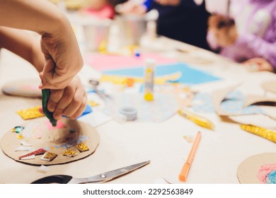 Master class to create a flower from paper.Children's creativity.Favorite hobby for children.Materials and tools