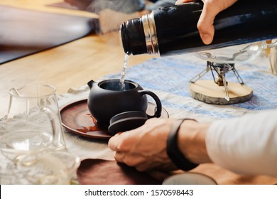 Master Making Chinese Tea In Traditional Ceremony