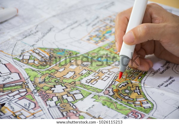 Master Plan Urban Landscape Design Urban Stock Photo (Edit Now) 1026115213