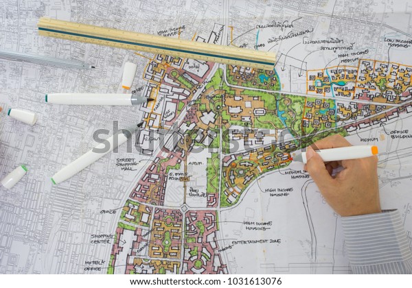 Master Plan Urban Landscape Design Urban Stock Photo 1031613076 ...