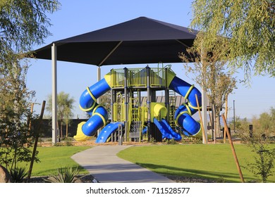 Master Planned Community Park With Covered Play Structure