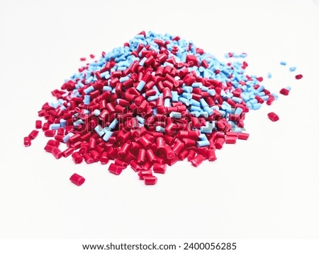 masterbatch polymer granules isolated on white color background
