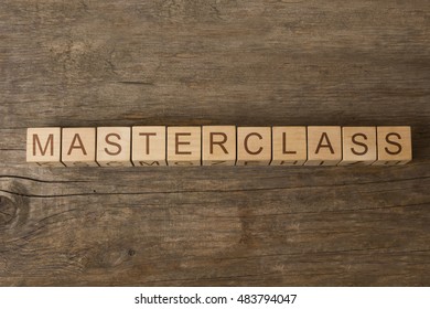 Masterclass Word On Wooden Cubes