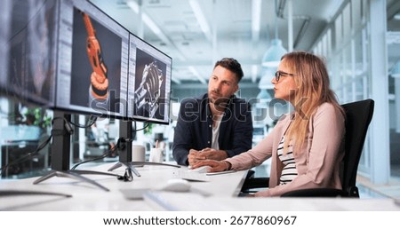 Mastering 3D CAD Modeling Software, A Mechanical Engineer Designs Machines. A Woman Uses Advanced CAD Software