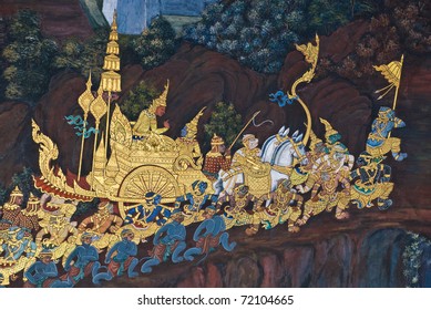 Masterpiece Of Traditional Thai Style Painting Canvas Wall Art Hanging Paintings Modern Artwork Abstract Picture Prints Home Decoration Gift Unique