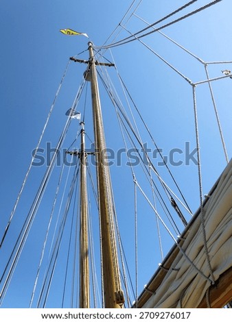 The masts reaching into the sky.