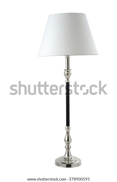 Mat Black Stick Floor Lamp White Stock Photo Edit Now 378900595