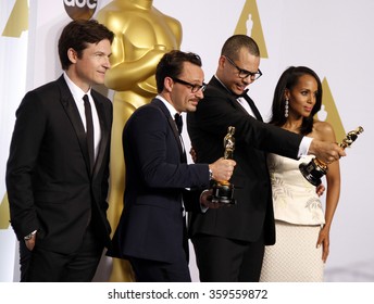 Mat Kirby, James Lucas, Jason Bateman And Kerry Washington At The 87th Annual Academy Awards - Press Room Held At The Loews Hollywood Hotel In Los Angeles, USA On February 22, 2015.