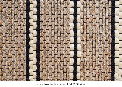 Mat Surface Made By Rattan And Robe Texture Background