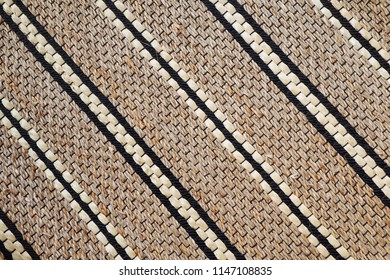 Mat Surface Made By Rattan And Robe Texture Background