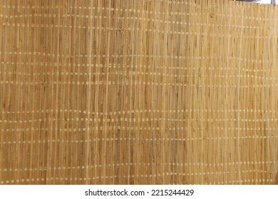 A Mat Woven From Bamboo Reeds In An East Asian Style