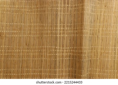 A Mat Woven From Bamboo Reeds In An East Asian Style