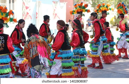 Matachines Dancing To The Virgin Of Guadalupe, Saltillo, Coahuila, Mexico. 05-12-2019