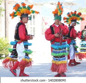 Matachines Dancing To The Virgin Of Guadalupe, Saltillo, Coahuila, Mexico. 05-12-2019