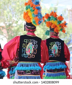 Matachines Dancing To The Virgin Of Guadalupe, Saltillo, Coahuila, Mexico. 05-12-2019