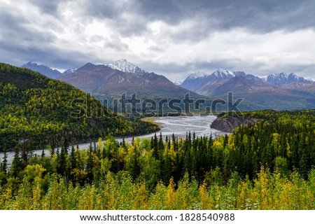 Matanuska Susitna Valley Through The Rainbow Mountain Range In Alaska