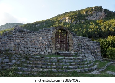 Mataplana castle, former home of Arnau count, Gombrèn, Ripollès, Girona - Shutterstock ID 2188240095