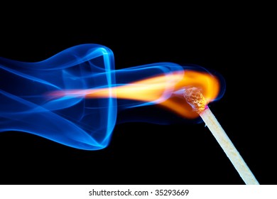 Match Flame And Smoke...