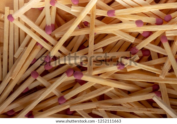 Match Sticks Brown Heads Row Texture Stock Photo Edit Now