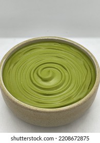 Matcha Dessert In Circular Motion