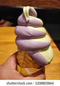 Matcha And Ube Ice Cream.